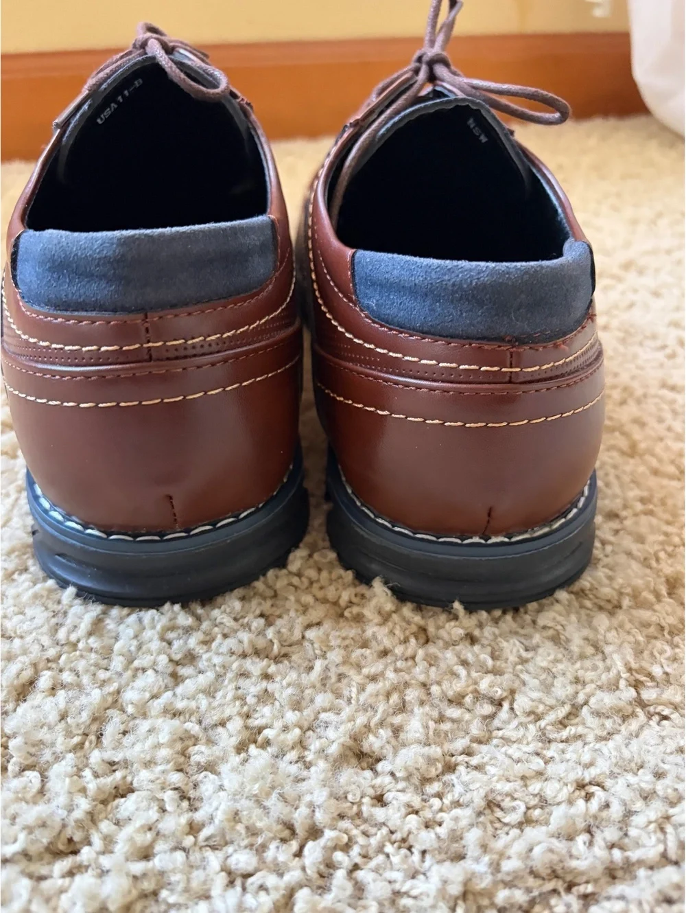 NWOB Men's Gatsby Shoes Oxford Lisse All-Day Comfort Dress Shoes brown Size 11 B